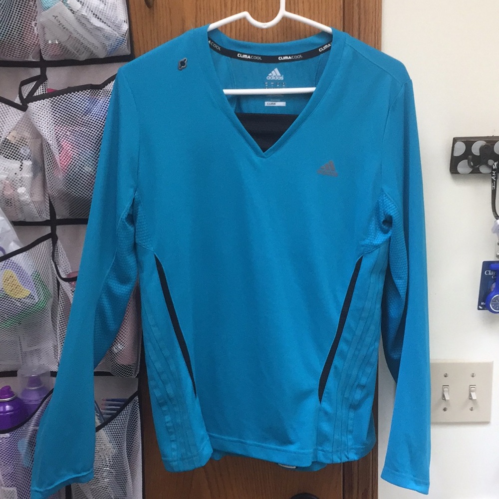 Adidas blue running shirt